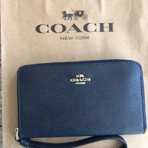 Coach Bags - Small Wristlet in Midnight Blue Coach Bags - Small Wristlet in Midnight Blue